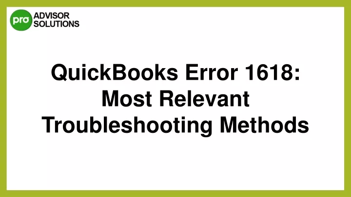 quickbooks error 1618 most relevant