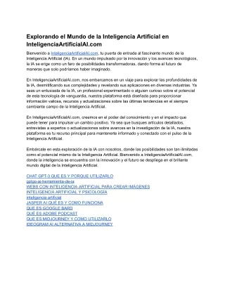 explorando el mundo de la inteligencia artificial