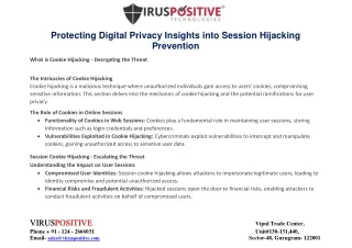 Protecting Digital Privacy: Insights into Session Hijacking Prevention