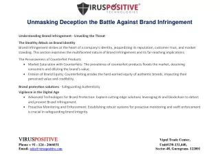 Unmasking Deception: The Battle Against Brand Infringement