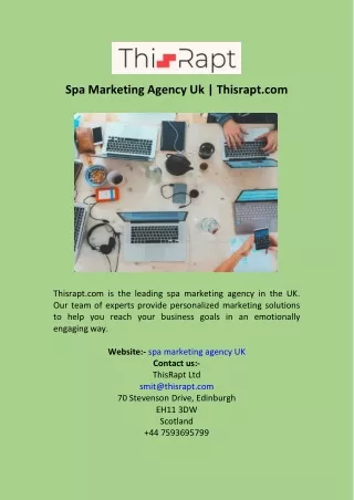 Spa Marketing Agency Uk  Thisrapt.com