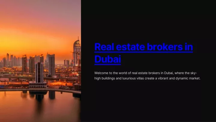 real estate brokers in dubai