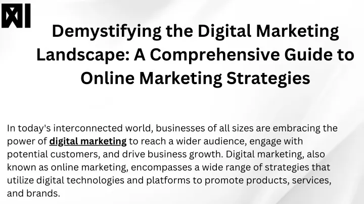 demystifying the digital marketing landscape