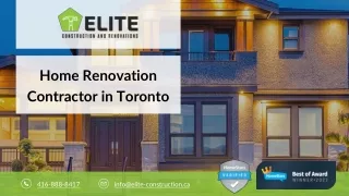 Home Renovation Contractor in Toronto