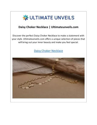 Daisy Choker Necklace Ultimateunveils