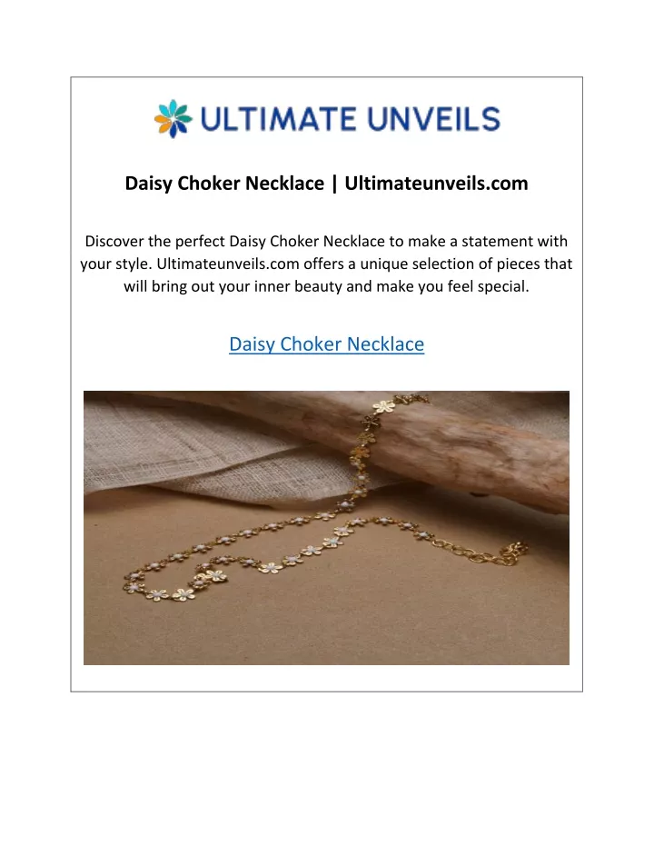daisy choker necklace ultimateunveils com