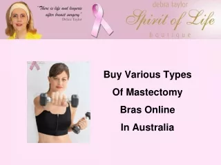 Buy Various Types Of Mastectomy Bras Online In Australia