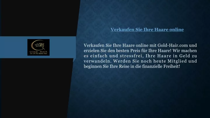 verkaufen sie ihre haare online