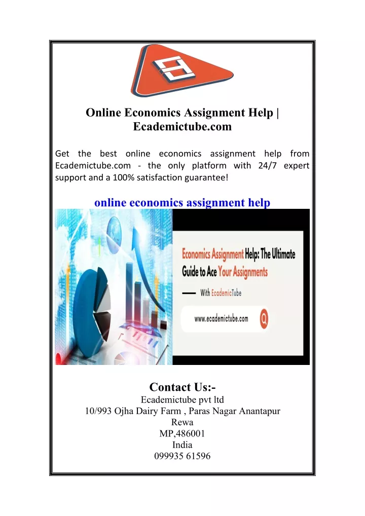 online economics assignment help ecademictube com