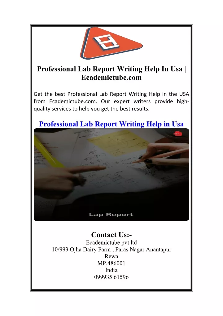 professional lab report writing help