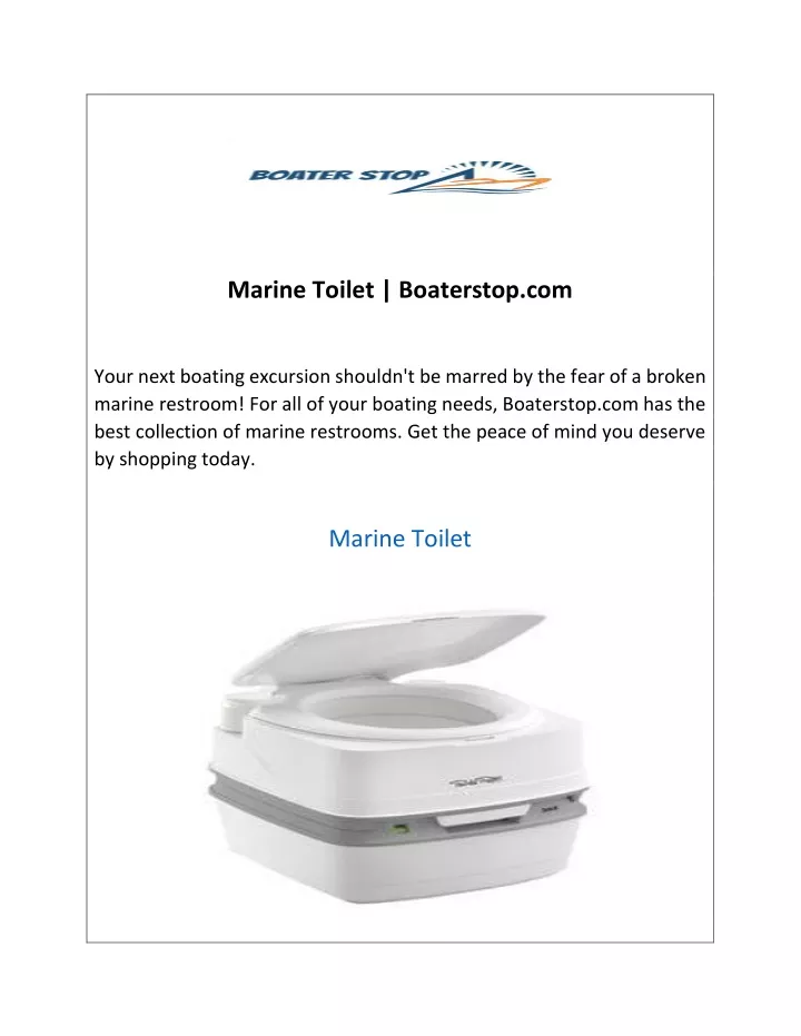 marine toilet boaterstop com