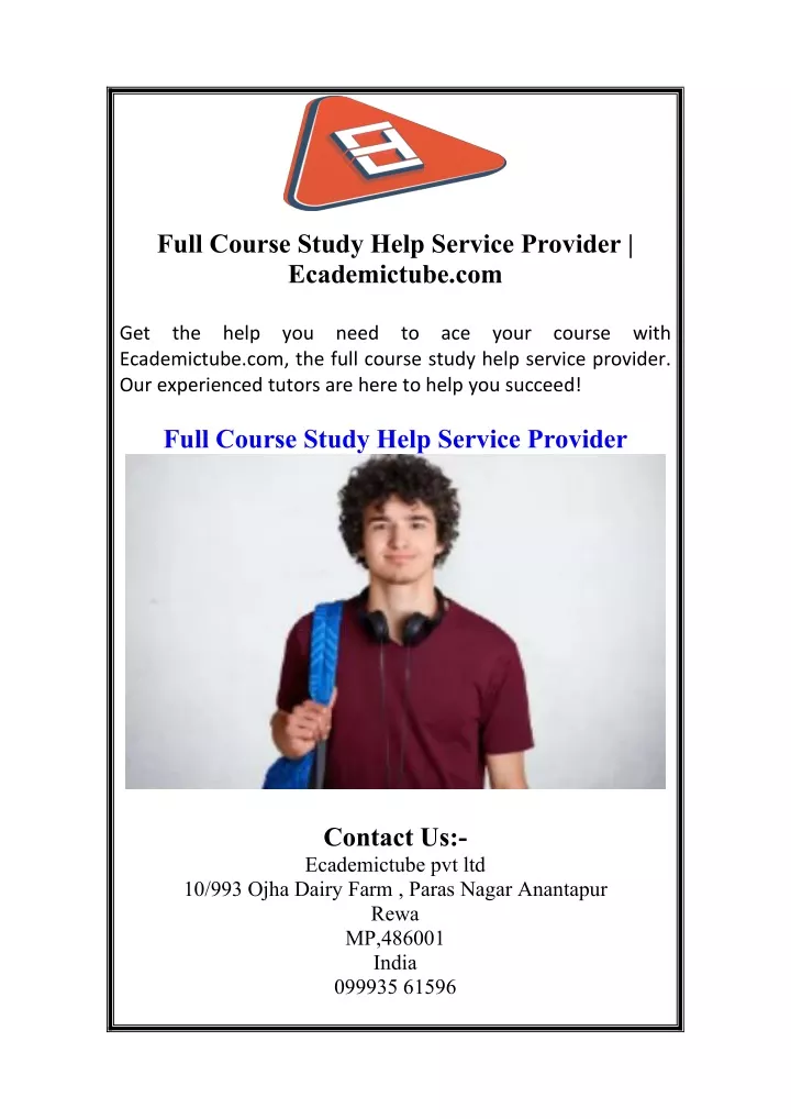 full course study help service provider