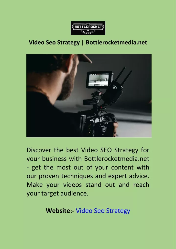 video seo strategy bottlerocketmedia net
