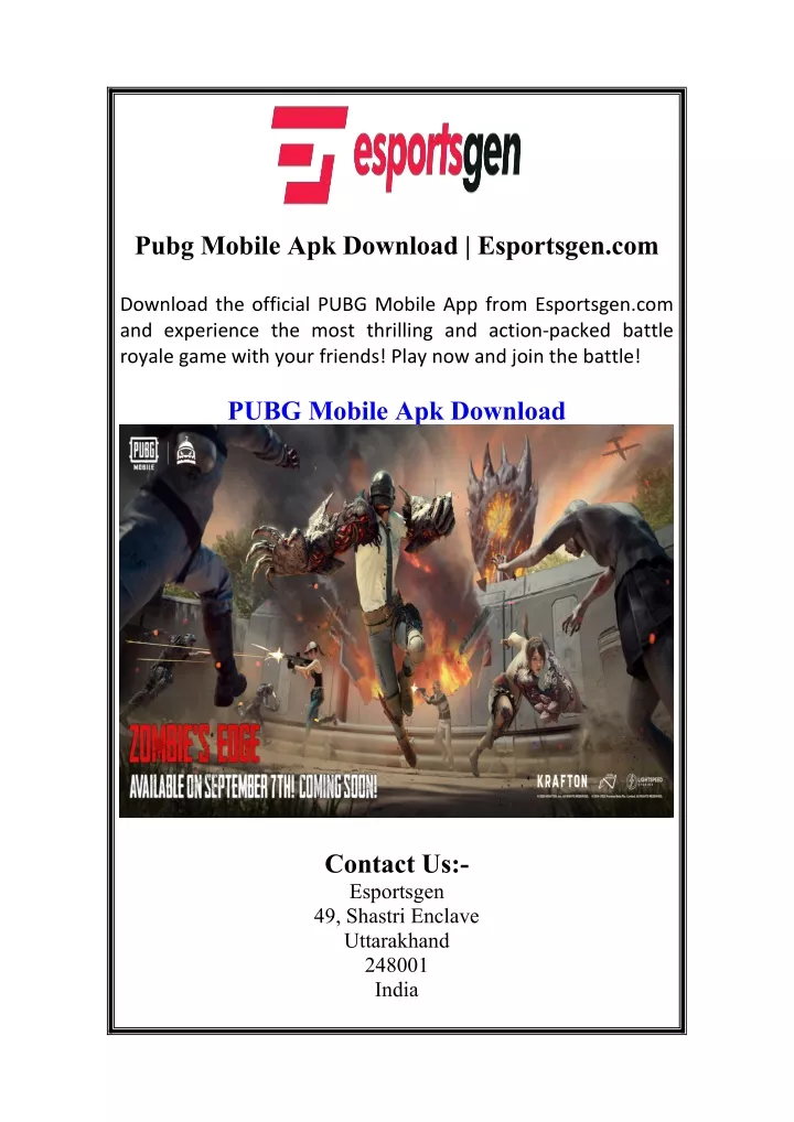 pubg mobile apk download esportsgen com