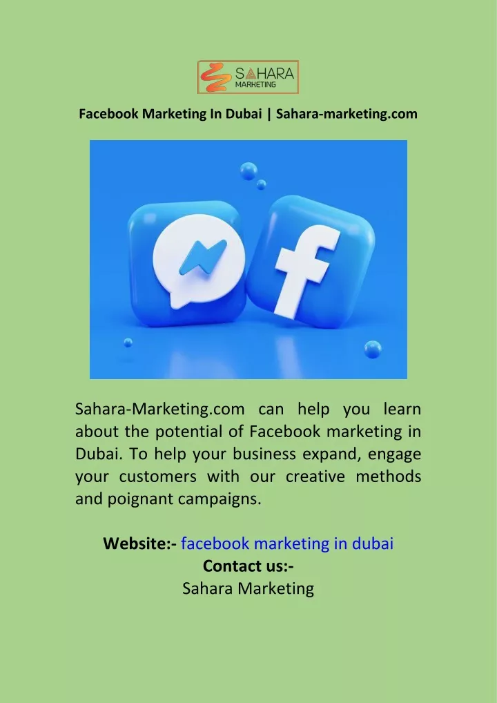 facebook marketing in dubai sahara marketing com