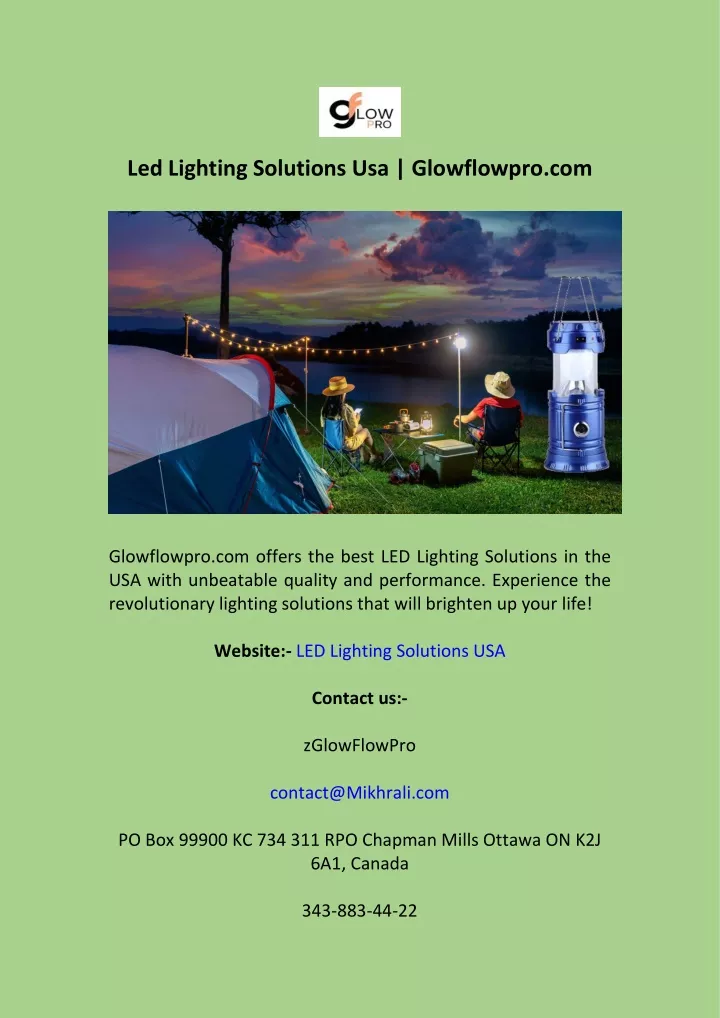 led lighting solutions usa glowflowpro com
