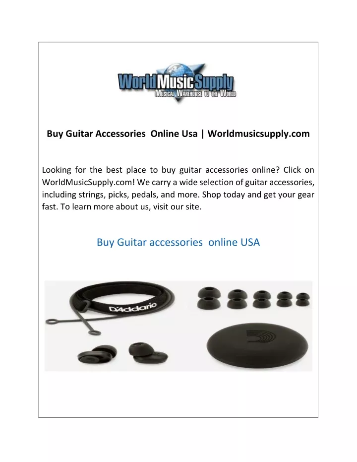 buy guitar accessories online