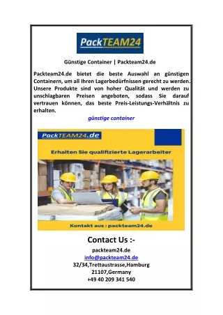 g nstige container packteam24 de