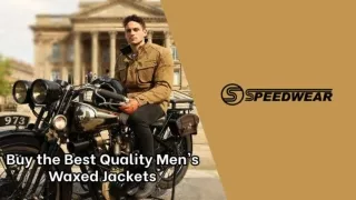 Safety Meets Style: The Ultimate Guide to Speedwear's Waxed Cotton Jackets