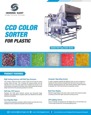 Henning Saint Plastic Color Sorting Machine Profile