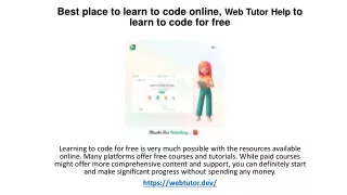 best place to learn to code online web tutor help to learn to code for free
