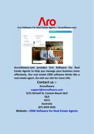 Crm Software For Real Estate Agents  Arosoftware com