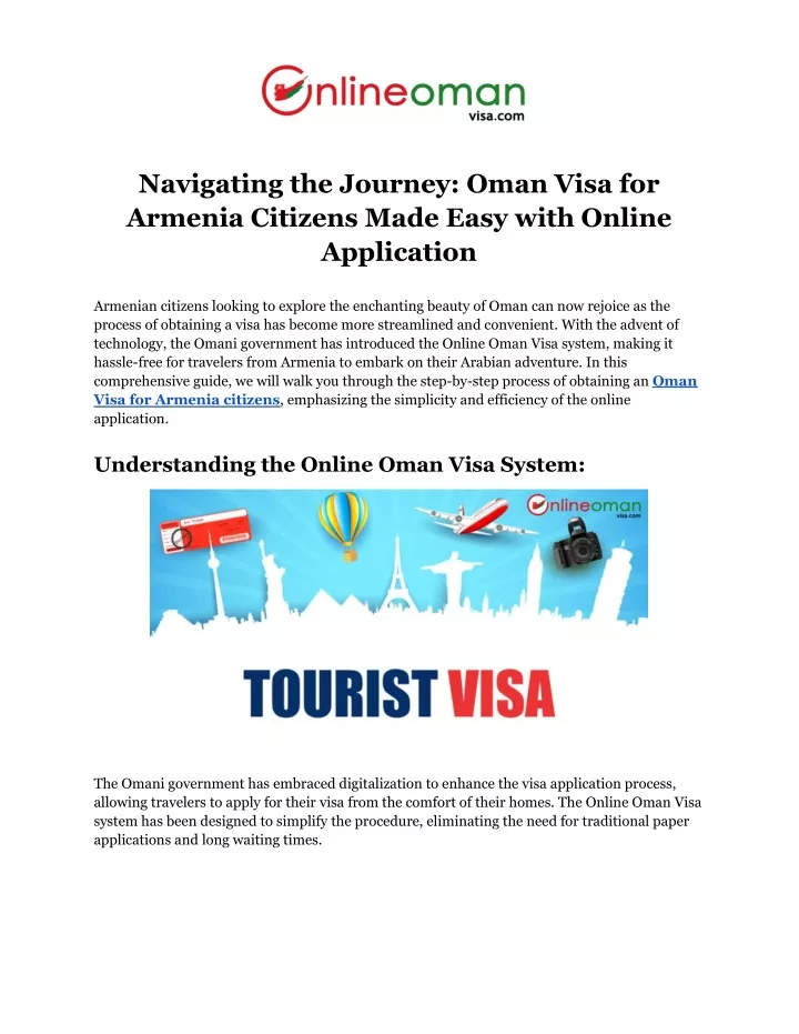 navigating the journey oman visa for armenia