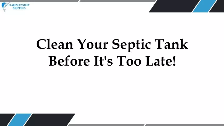 Ppt Maintain Your Septic Tank For Longevity Act Before Its Critical Powerpoint