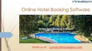 Online Hotel Booking Software