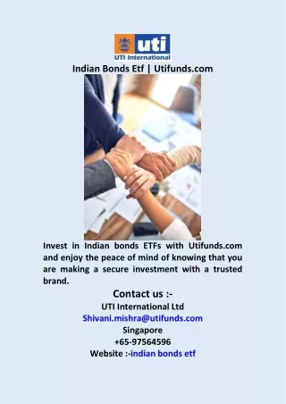 Indian Bonds Etf  Utifunds com