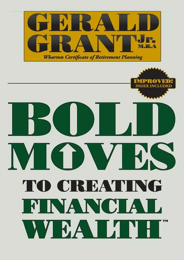 read pdf bold moves to creating financial wealth