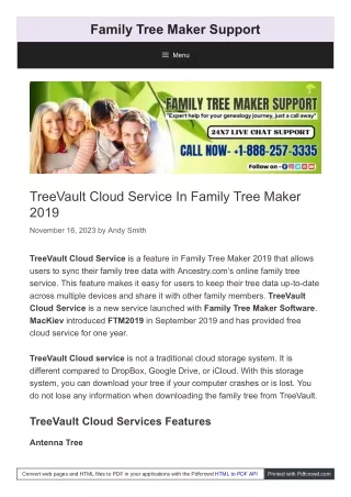 family tree maker support