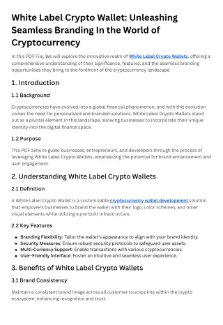 White Label Crypto Wallet: Unleashing Your Identity In Digital Finance