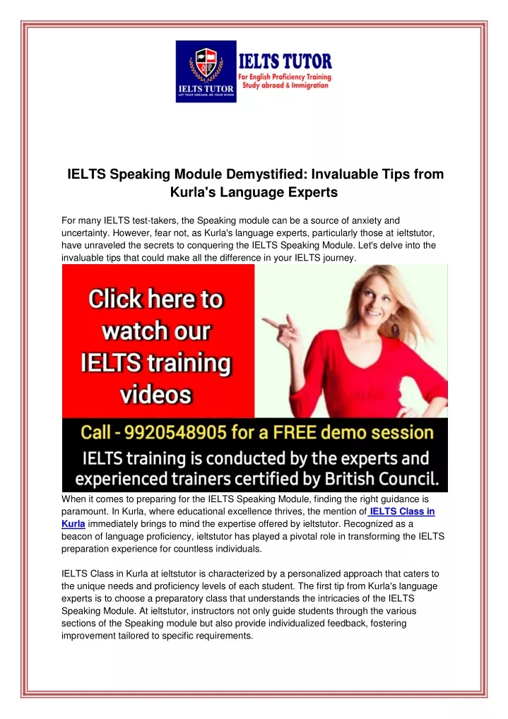 ielts speaking module demystified invaluable tips