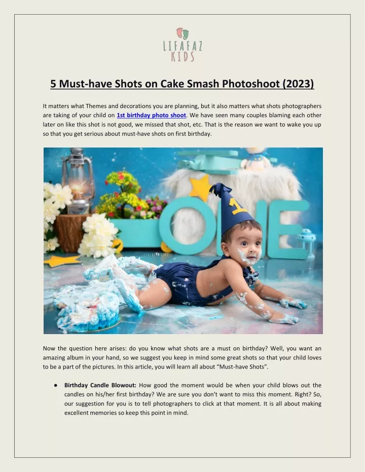 5 must have shots on cake smash photoshoot 2023