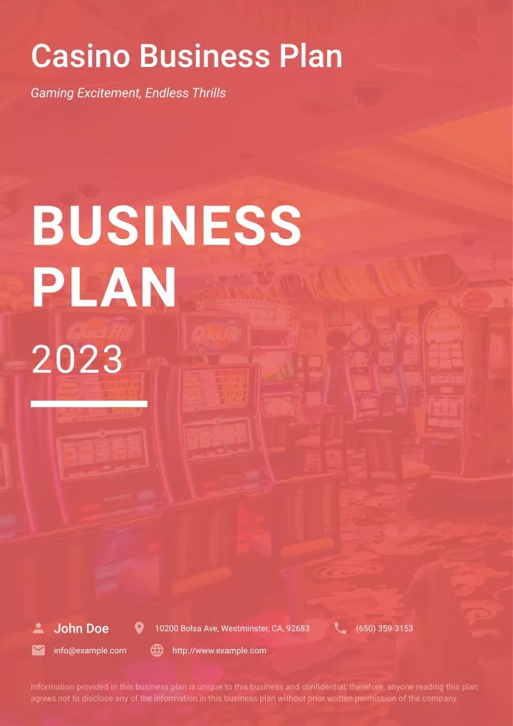 business plan casino example