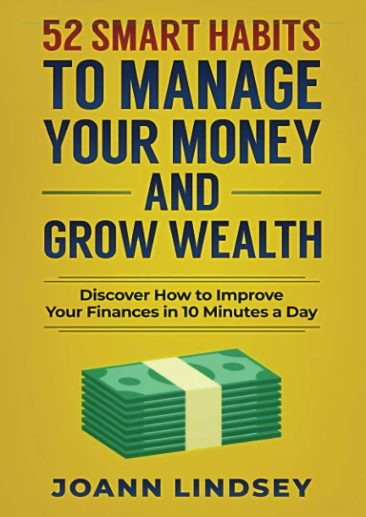 download pdf 52 smart habits to manage your money