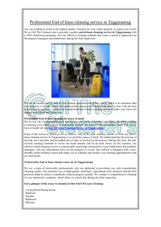professional end of lease cleaning service