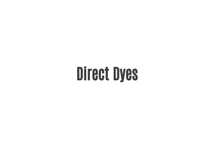 direct dyes