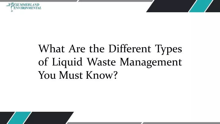 what are the different types of liquid waste