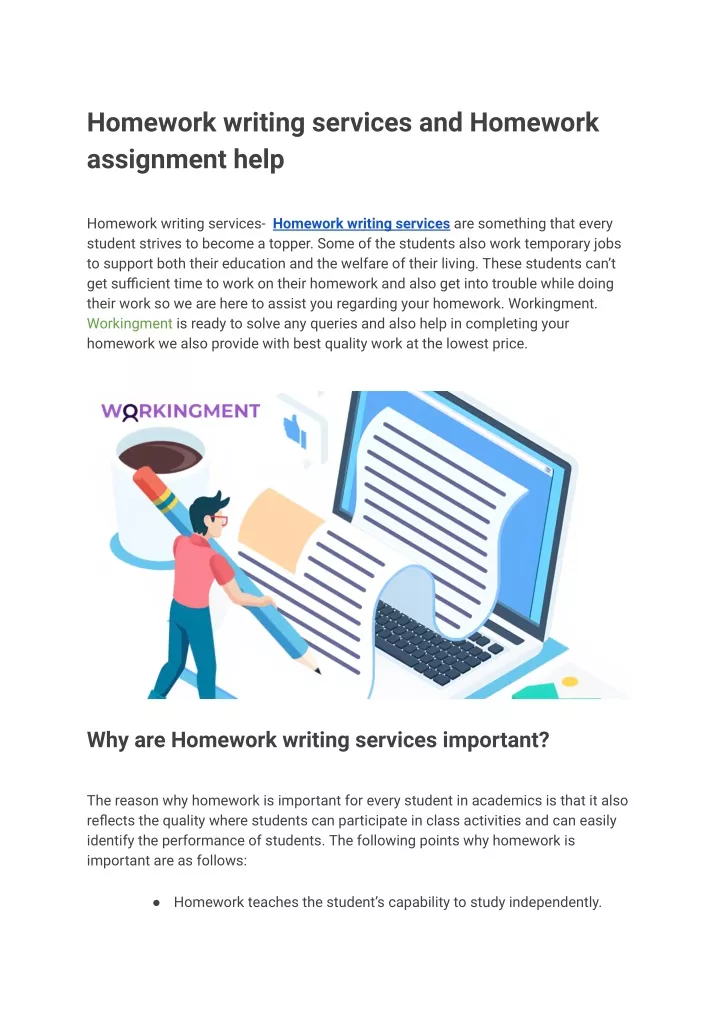 homework writing services and homework assignment