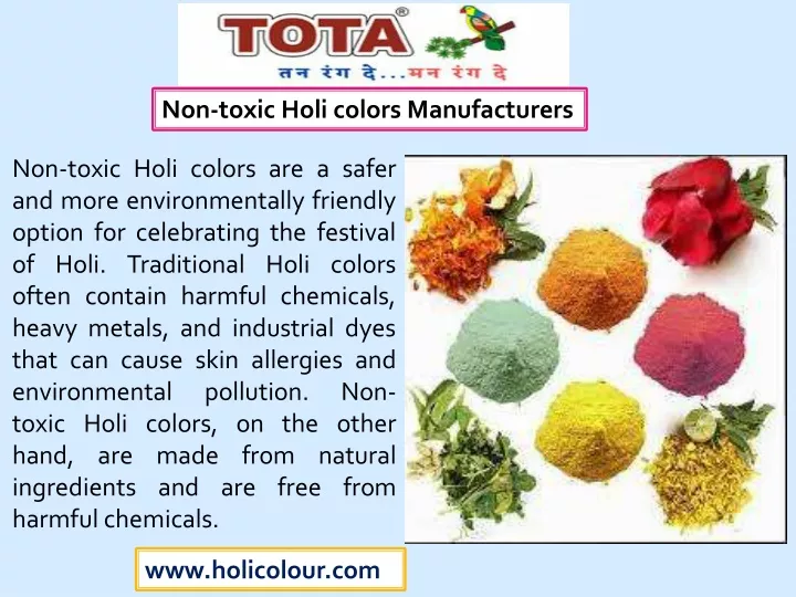 non toxic holi colors manufacturers