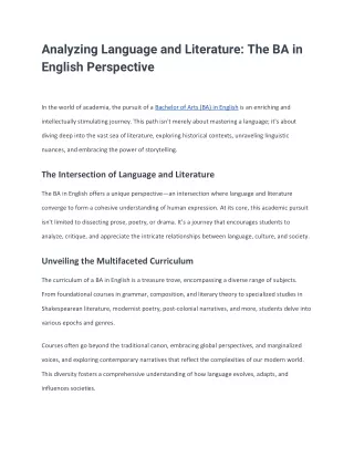analyzing language and literature
