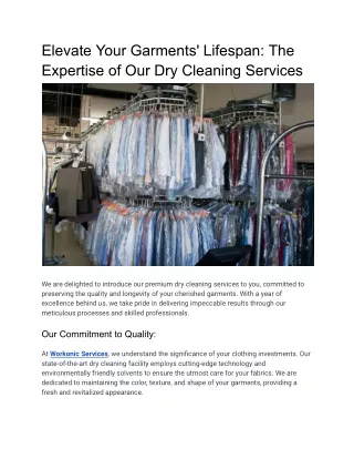 Elevate Your Garments' Lifespan_ The Expertise of Our Dry Cleaning Services
