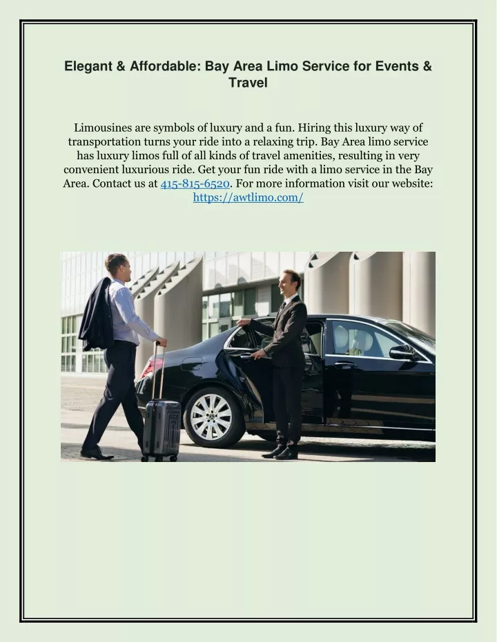 elegant affordable bay area limo service