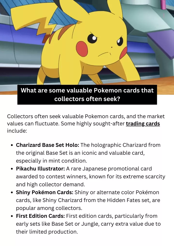 what are some valuable pokemon cards that