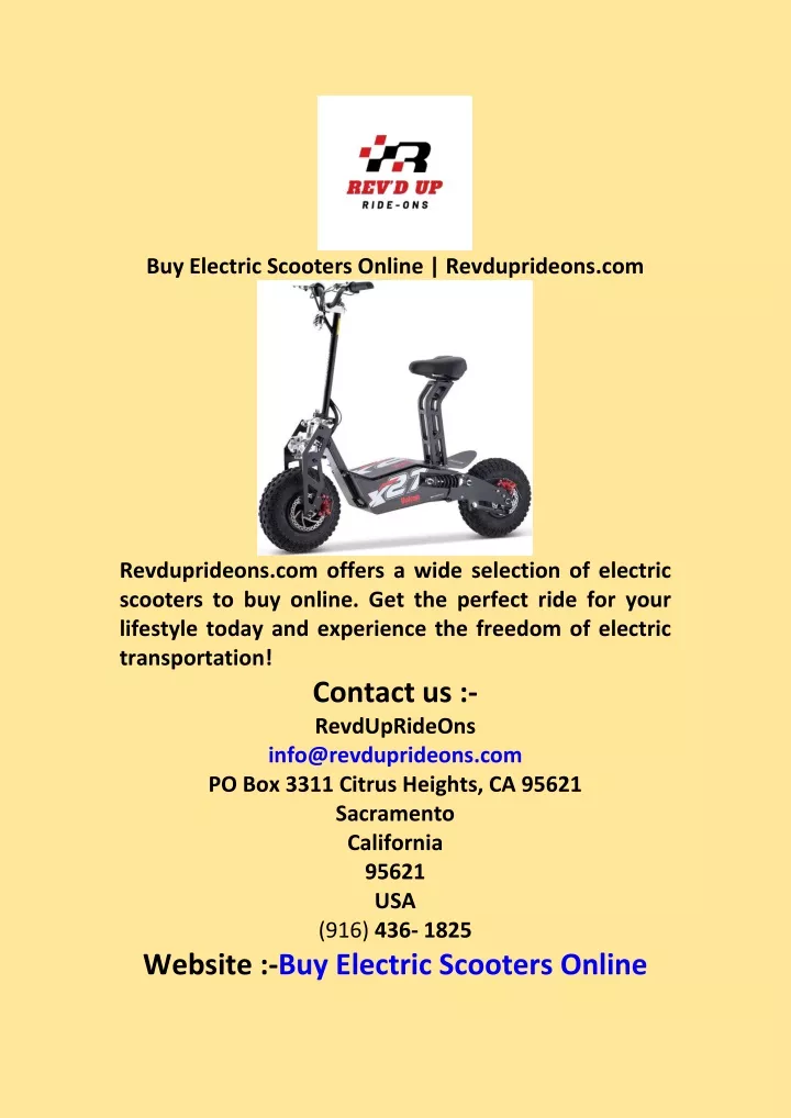 buy electric scooters online revduprideons com