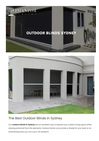 Outdoor Blinds Sydney