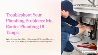 Troubleshoot Your Plumbing Problems Mr. Rooter Plumbing Of Tampa