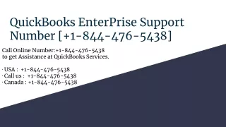 QuickBooks EnterPrise Support Number [ 1-844-476-5438]